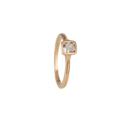 Diana Mitchell - Cathedral Ring with Pink Champagne Diamond